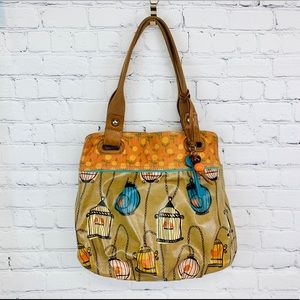 Fossil Birds and Birdcages Purse Handbag